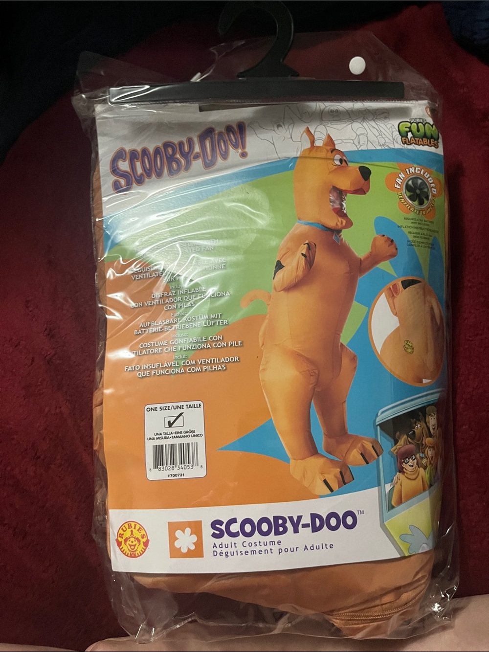 Scooby-Doo Inflatable Adult Costume - Orange